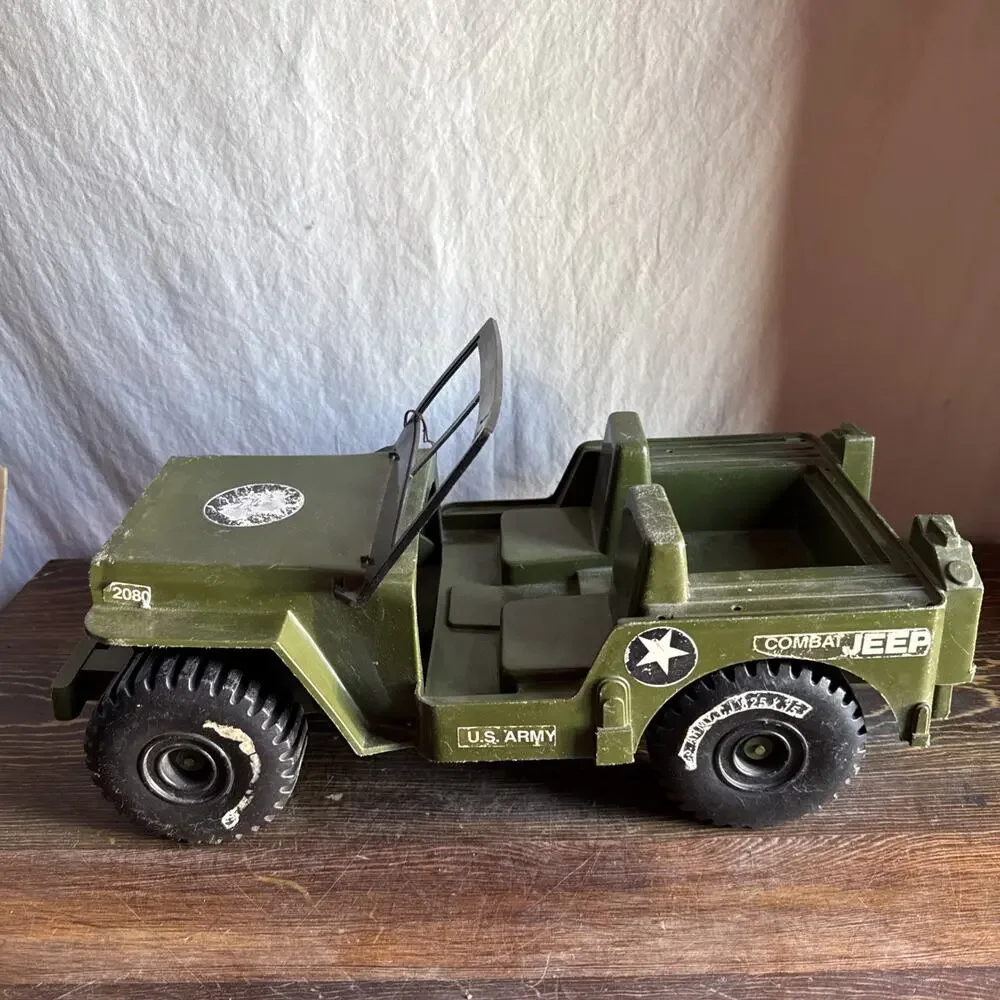 VINTAGE EMPIRE GI JOE JEEP 1973 CAROLINA ENTERPRISES GREEN PLASTIC.